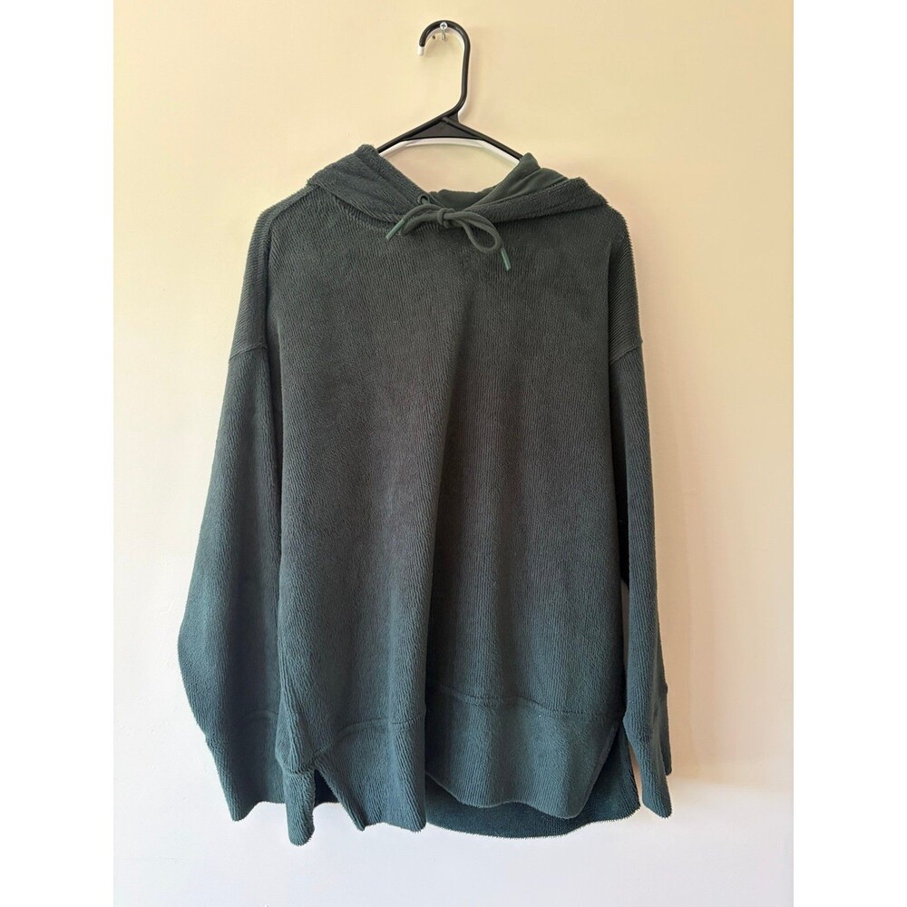 Fabletics Forest Green Textured Fleece Oversized Hoodie Size XS